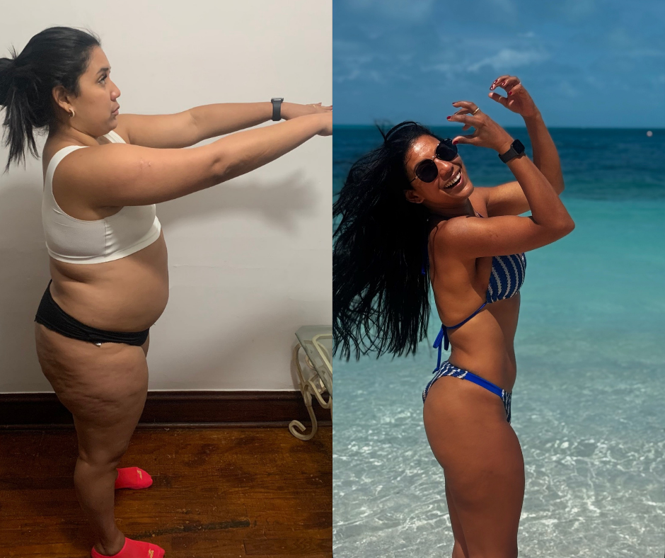 Lia before and after transformation at The District