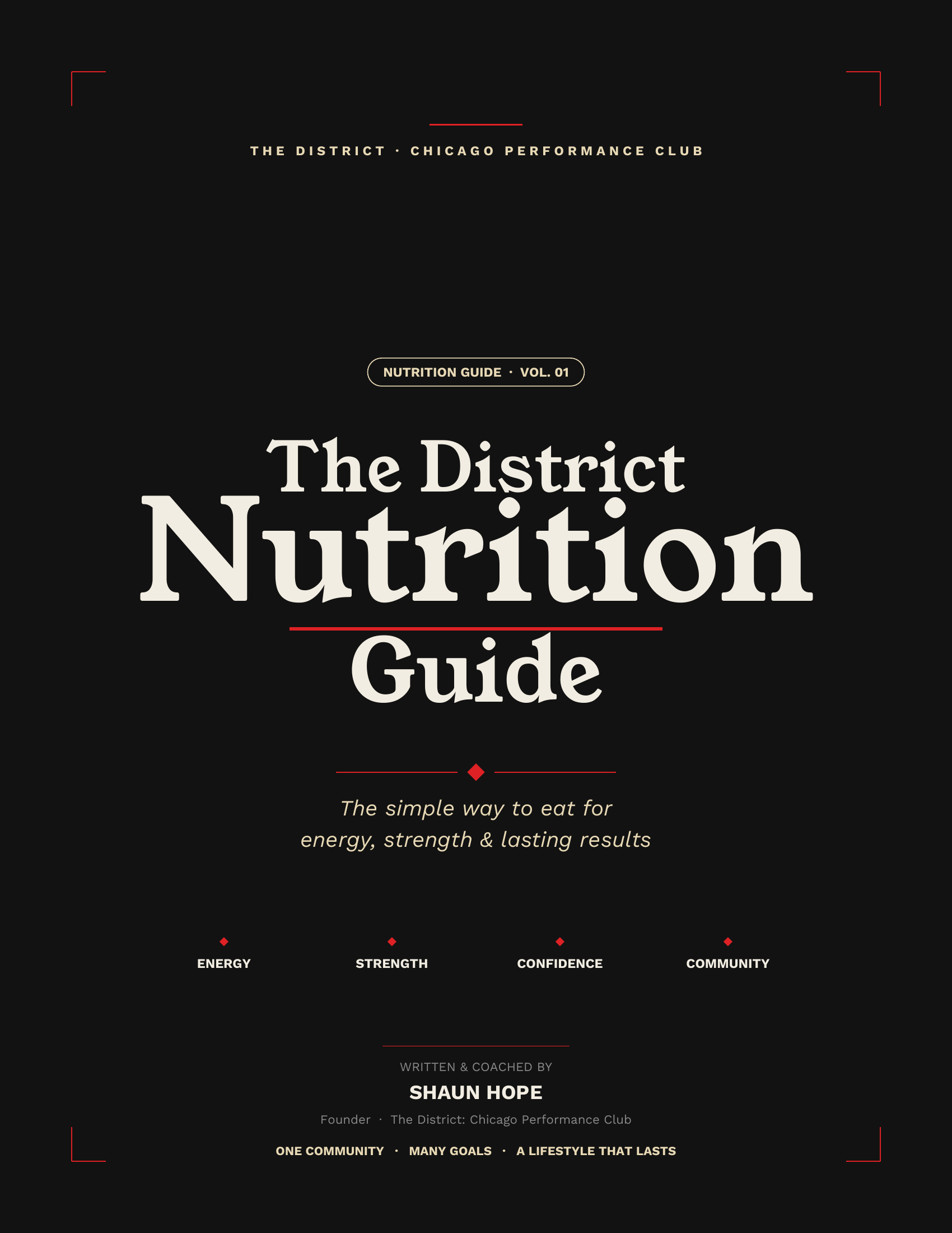 The District Nutrition Guide cover